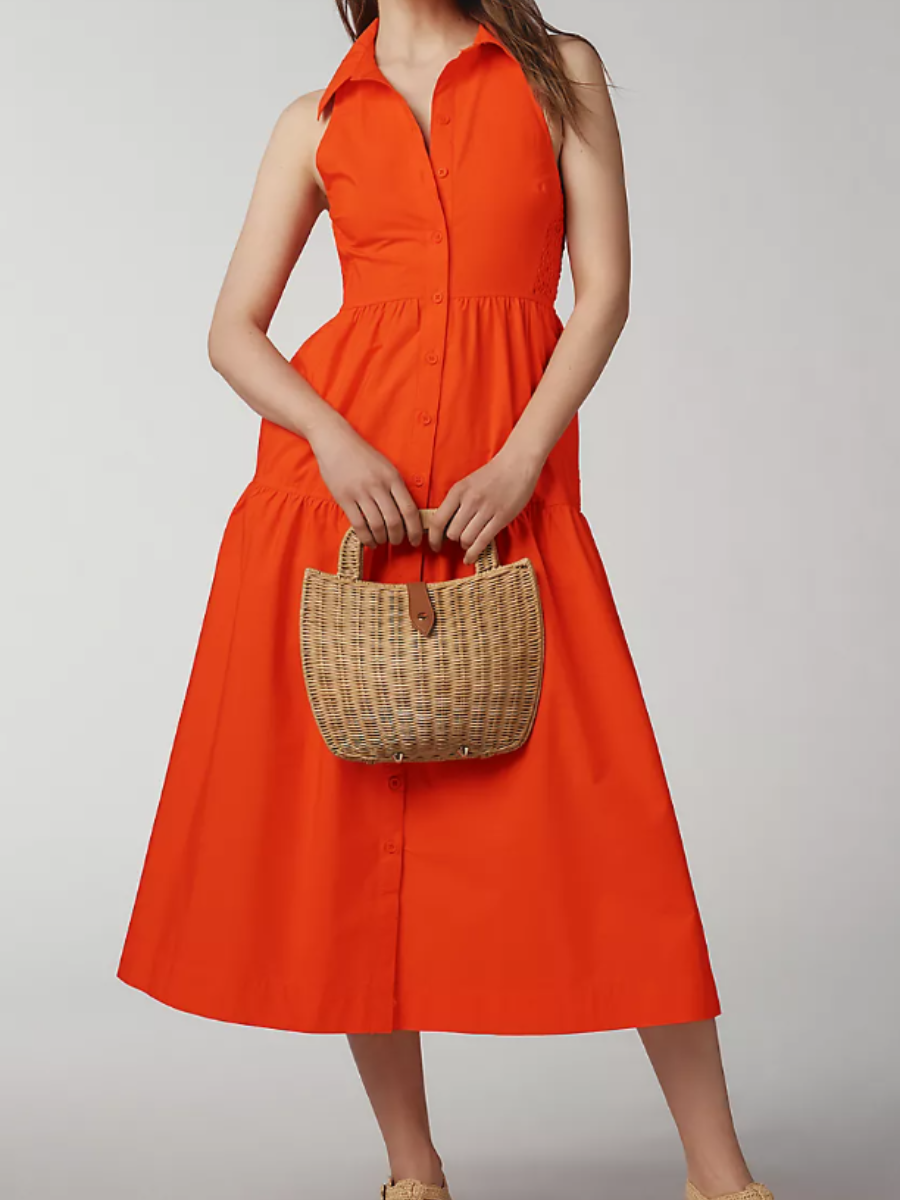 Adjustable Sleeveless Midi Dress