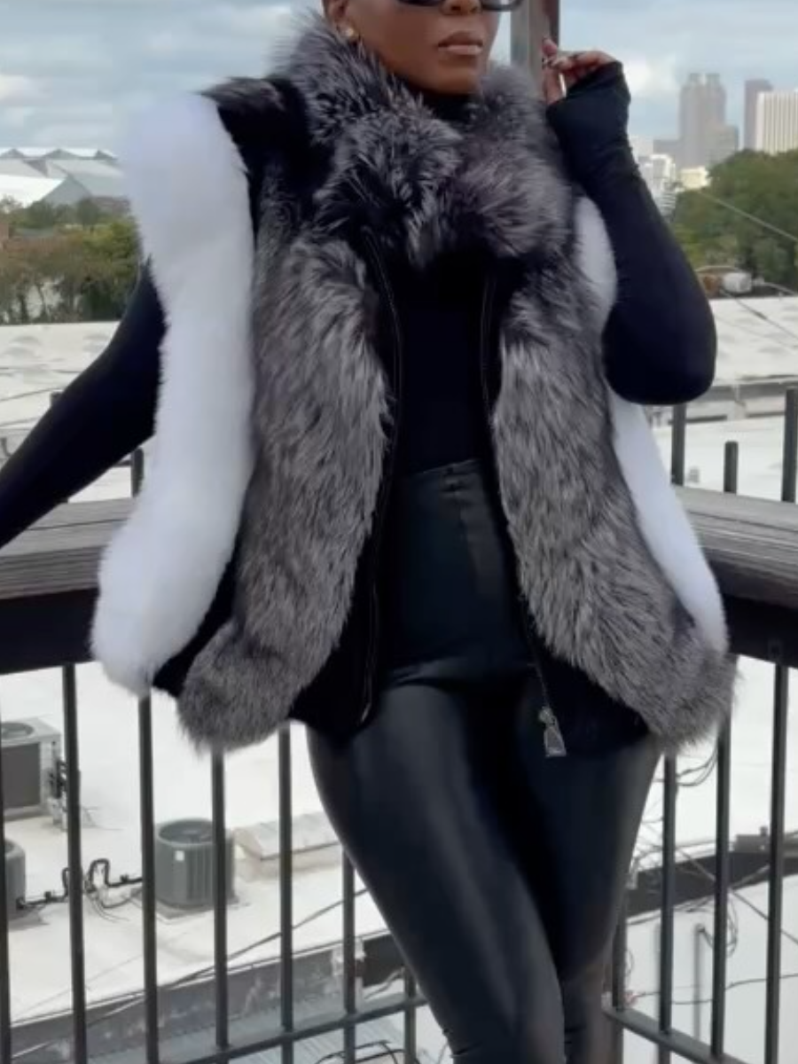 Women's Fall Fur Vest Coat