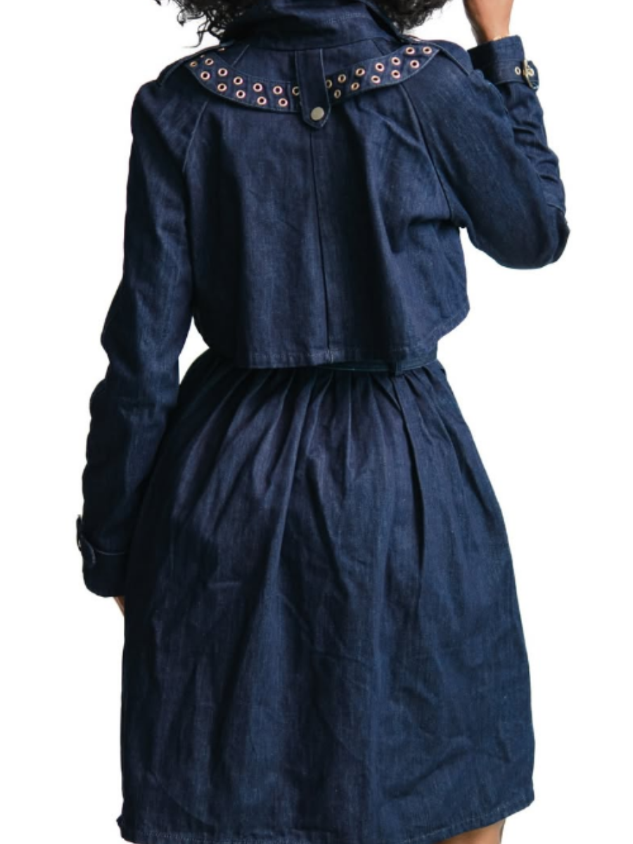 The Chic Denim Trench Coat