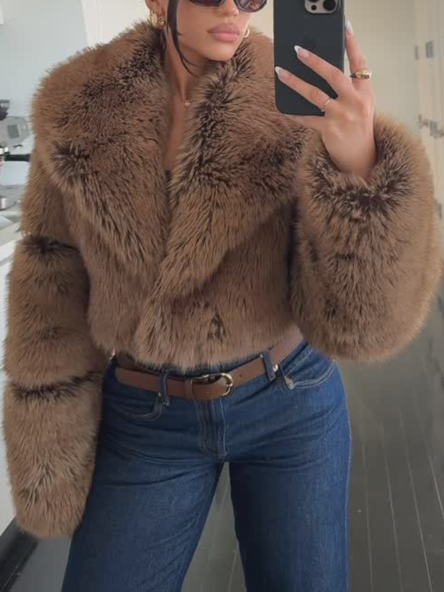 Brown Short Fur Coat