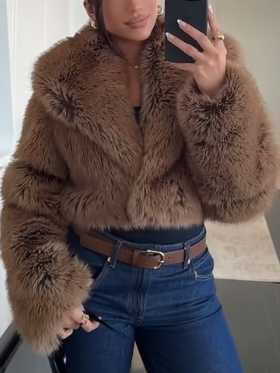 Brown Short Fur Coat
