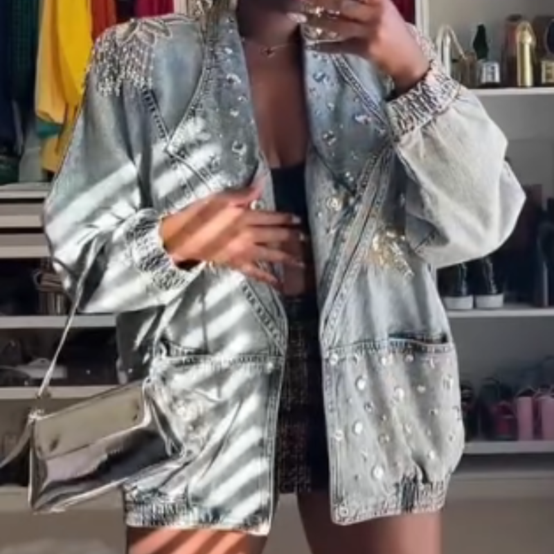 Retro Denim Blazer