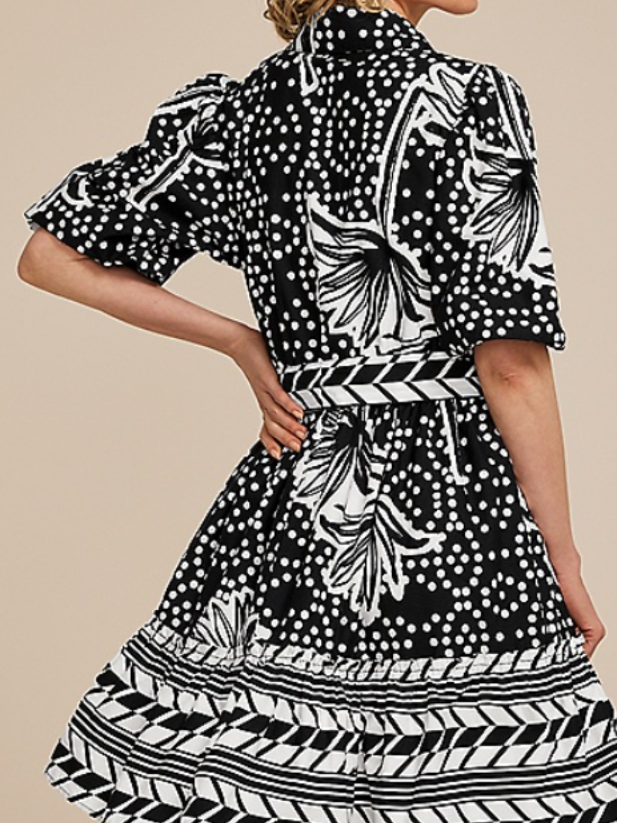 Chic Printed Short Dress