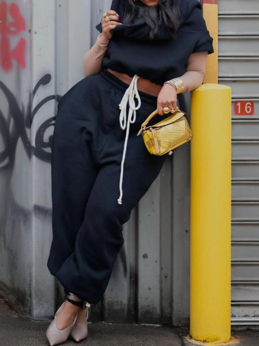 Pop Hoodie Vest Sweater Set