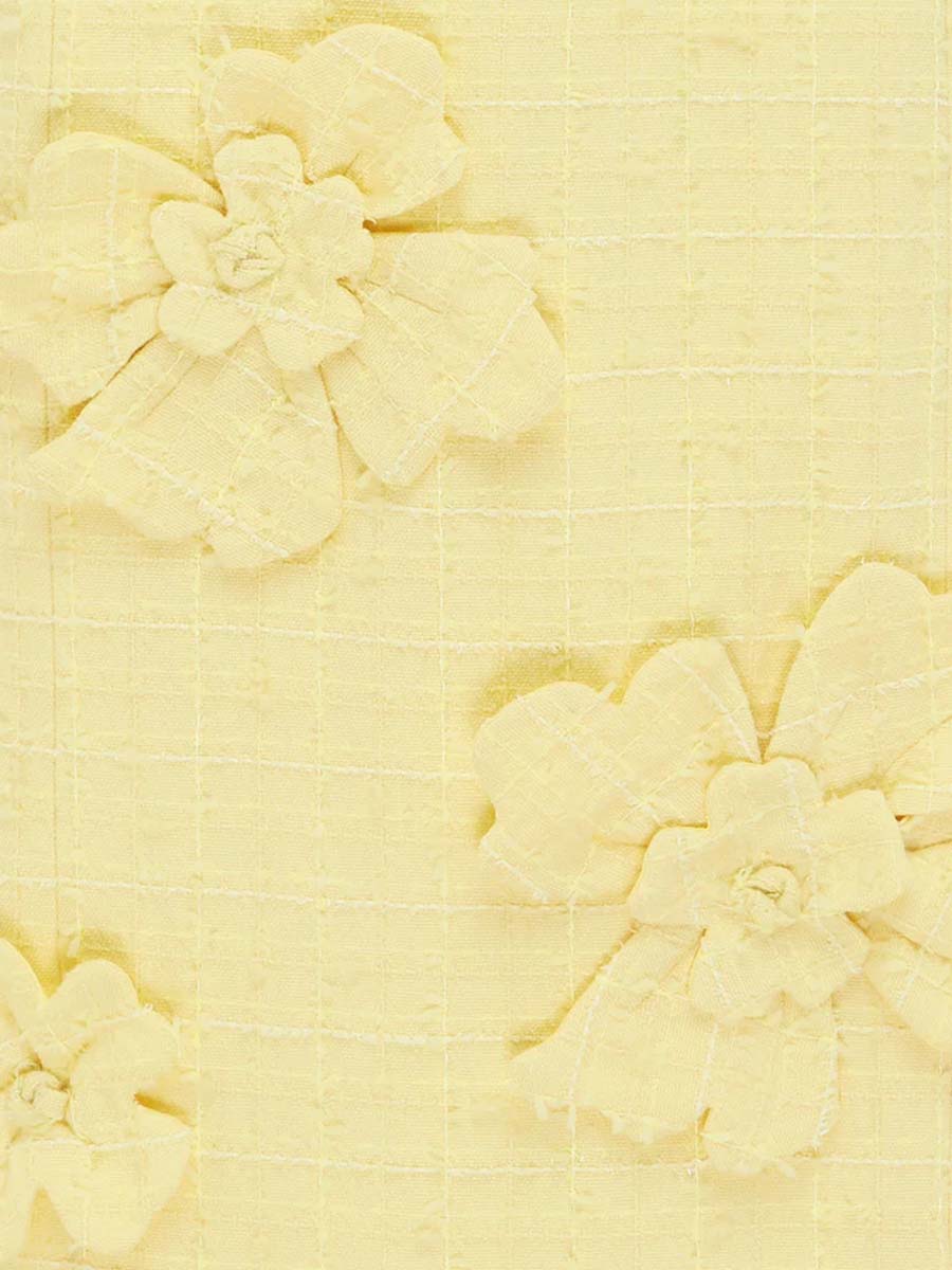 3D Flower Puff Sleeve Maxi Dress