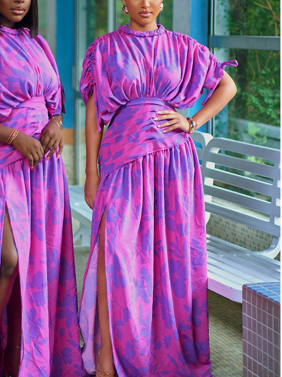 Pleat-Print Dress