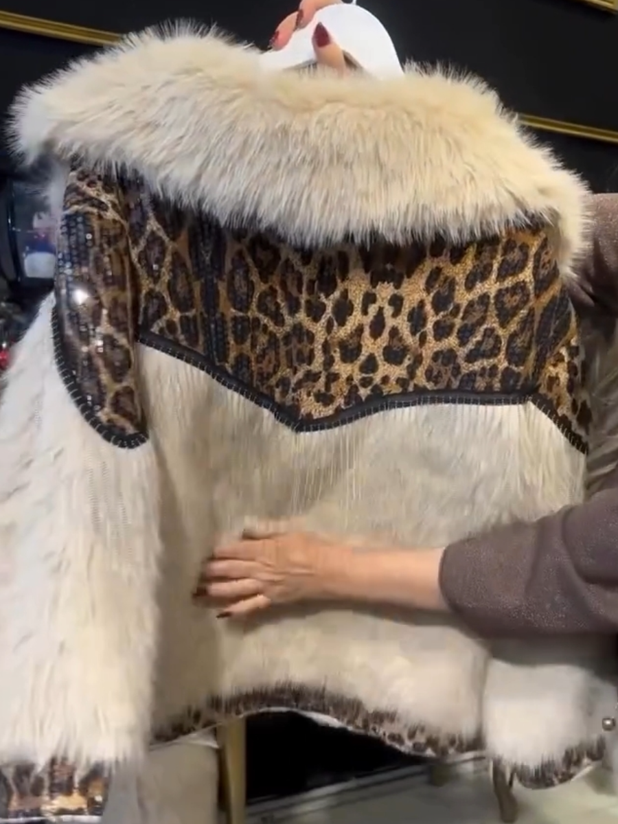 Beige Fashionable Fur