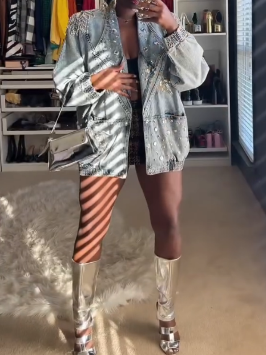 Retro Denim Blazer