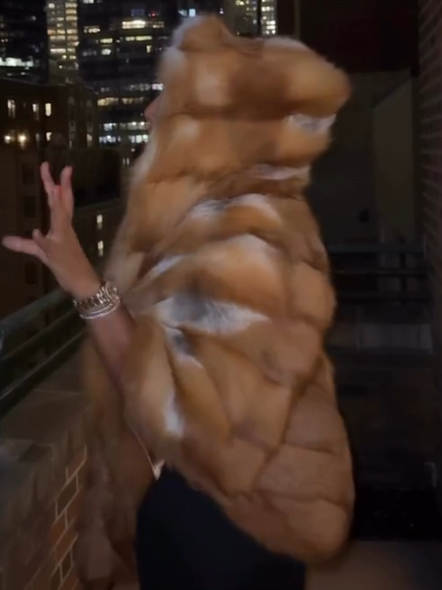 Fashionable Fur Cape Coat