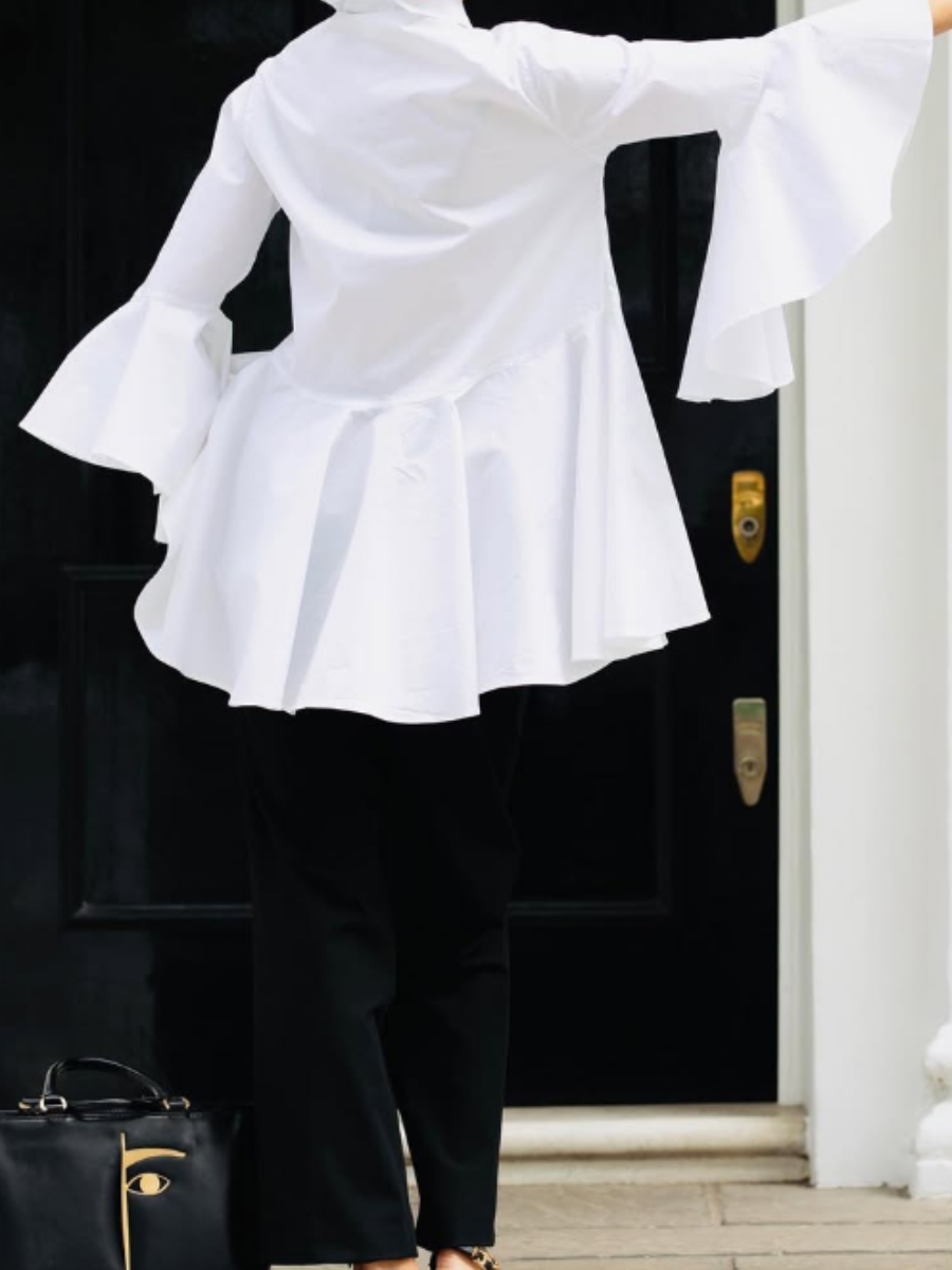 Chill Horn Sleeve White Shirt