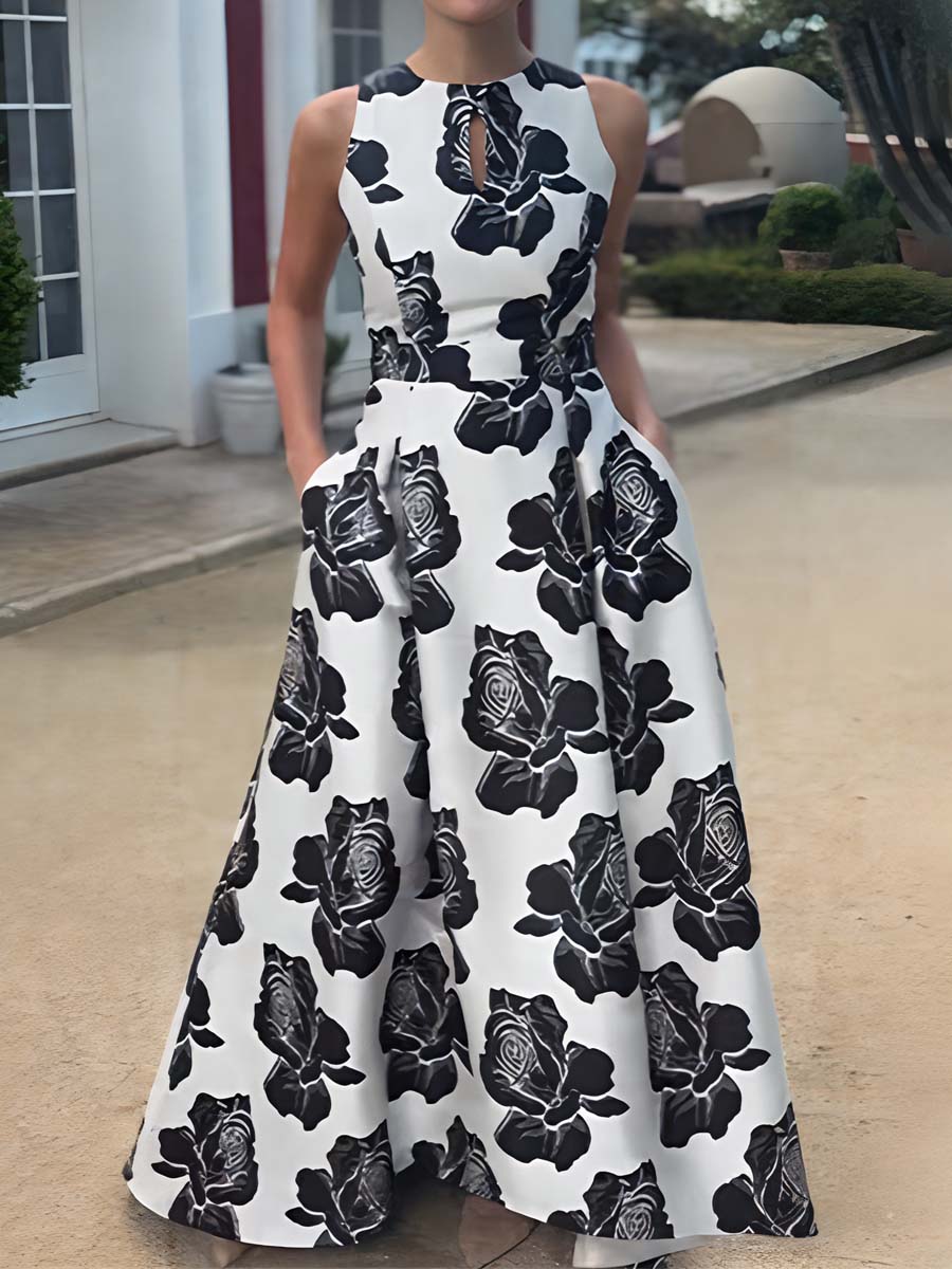 Elegant Floral Dress Dress