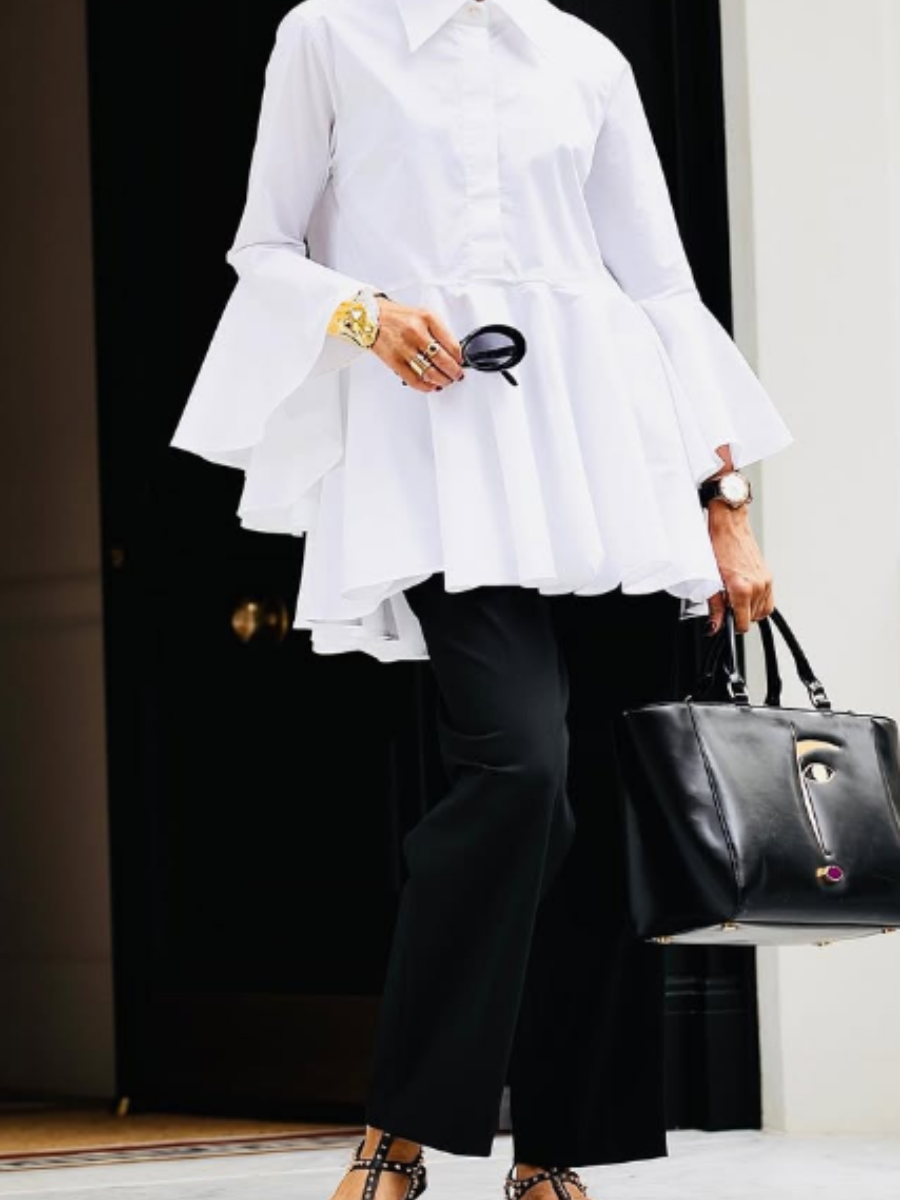 Chill Horn Sleeve White Shirt