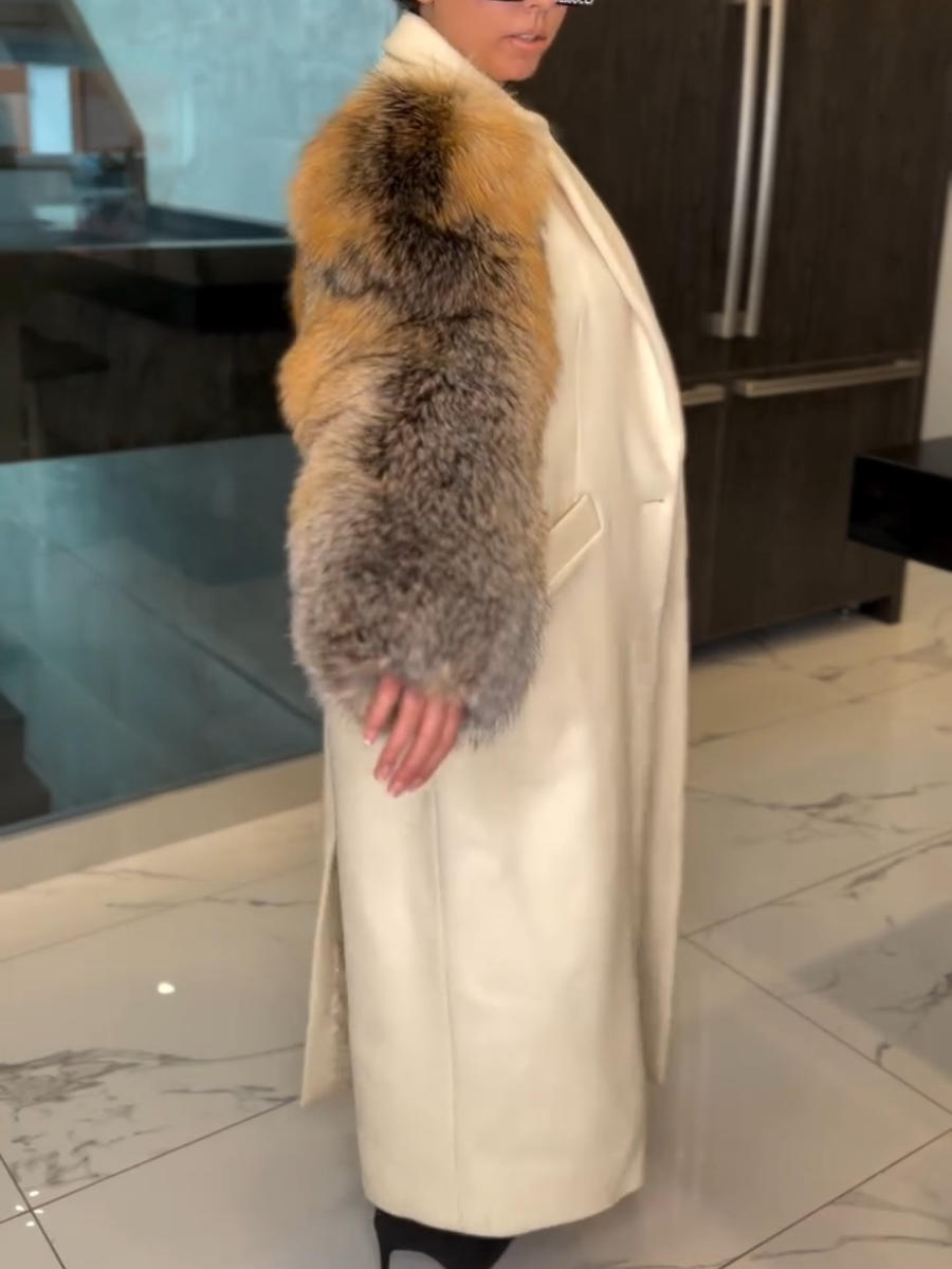 Women's Fashionable Fur Tunic Coat