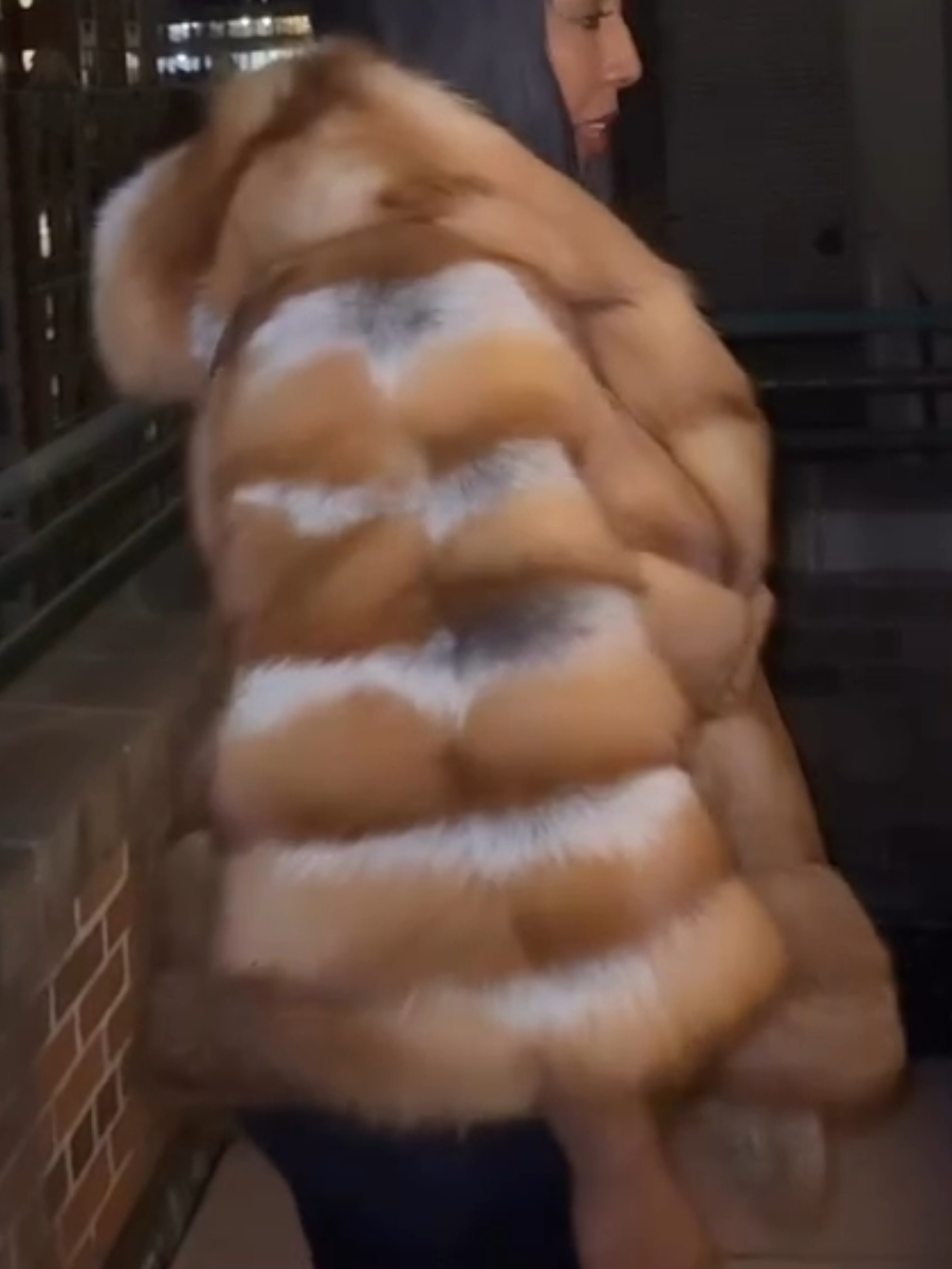 Fashionable Fur Cape Coat