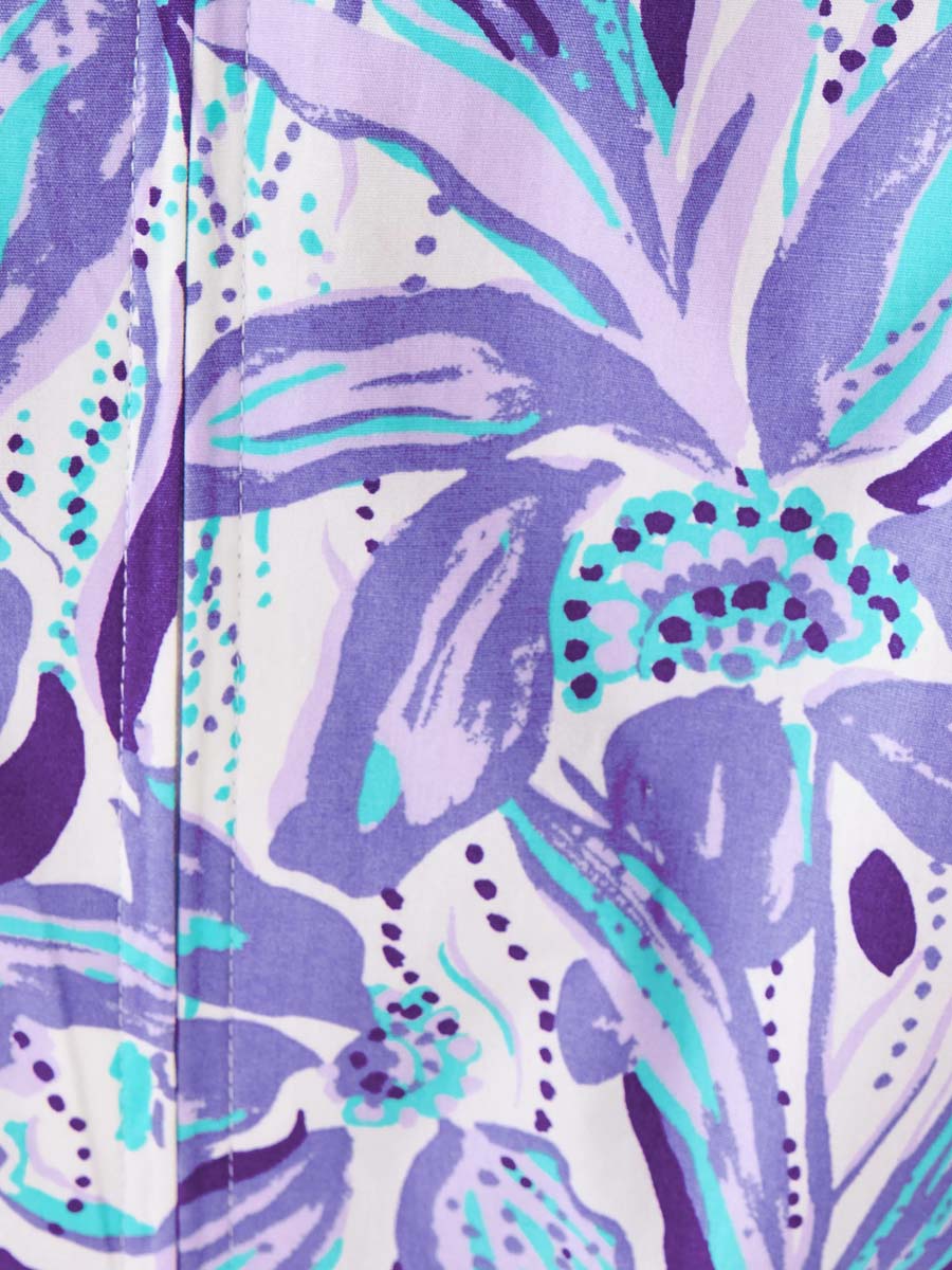 Printed Slit Hem Lace Maxi Dress