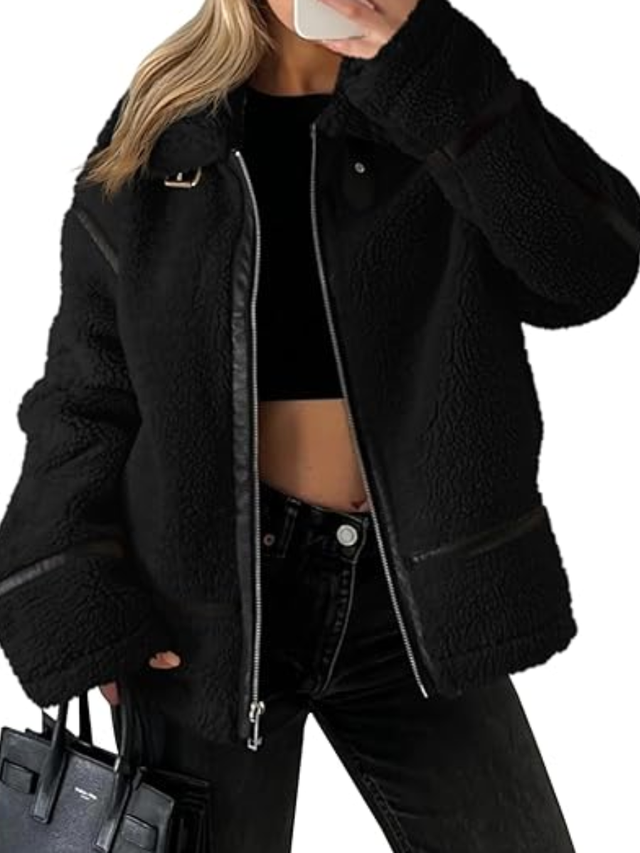 Warm Faux Leather Jacket
