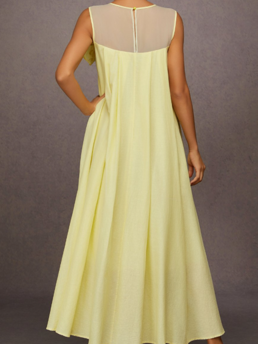 The Breezy Yellow Occasion Dress