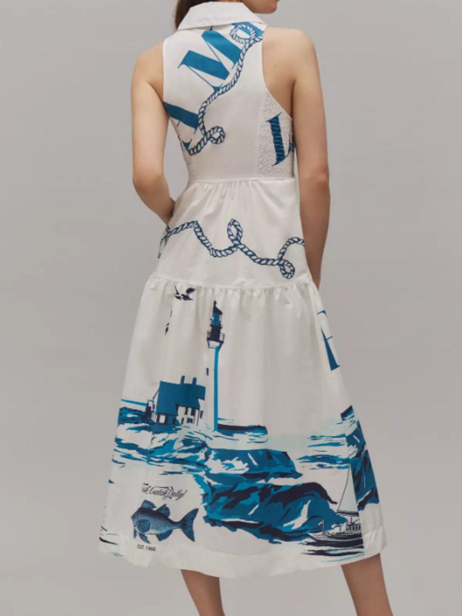Adjustable Sleeveless Midi Dress