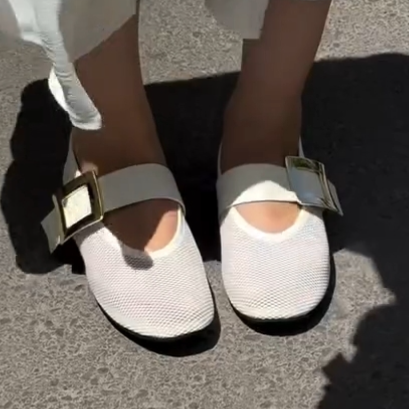 Women's Casual Leather Perforated Loafers