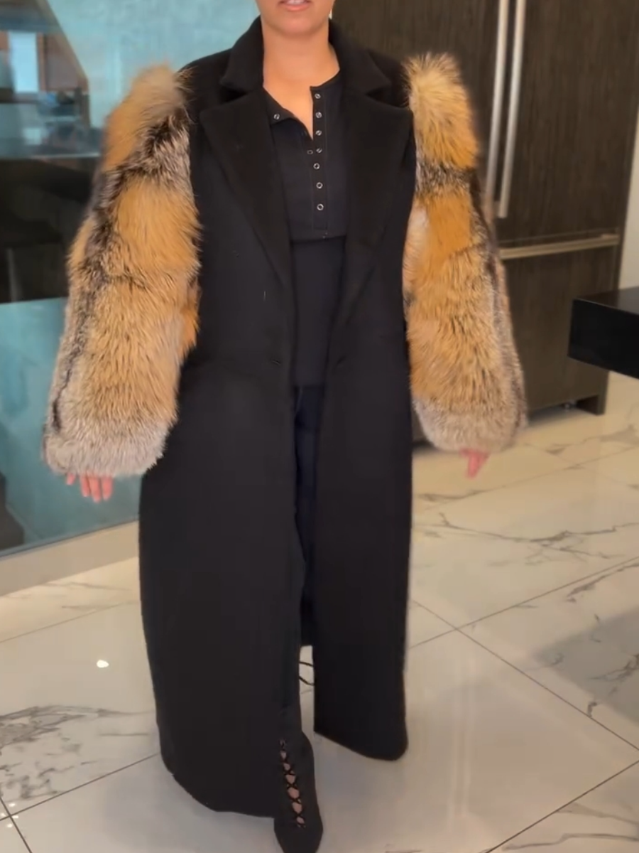 Women's Fashionable Fur Tunic Coat