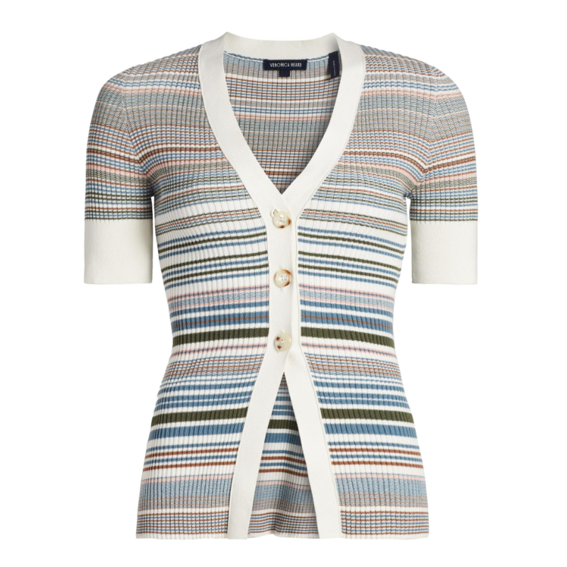 Cotton Stripe Cardigan