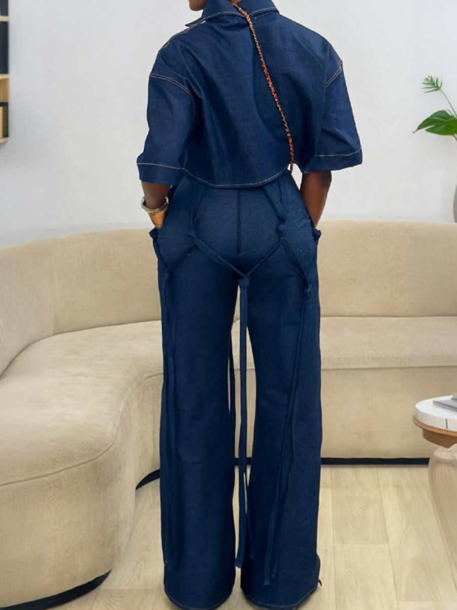 Fab Fringe Denim 2pc Set