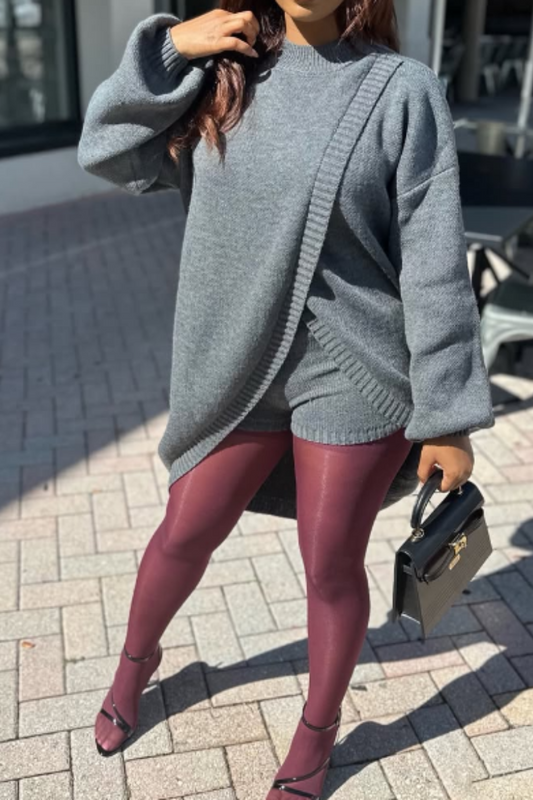 Split Sweater Two-Piece Set