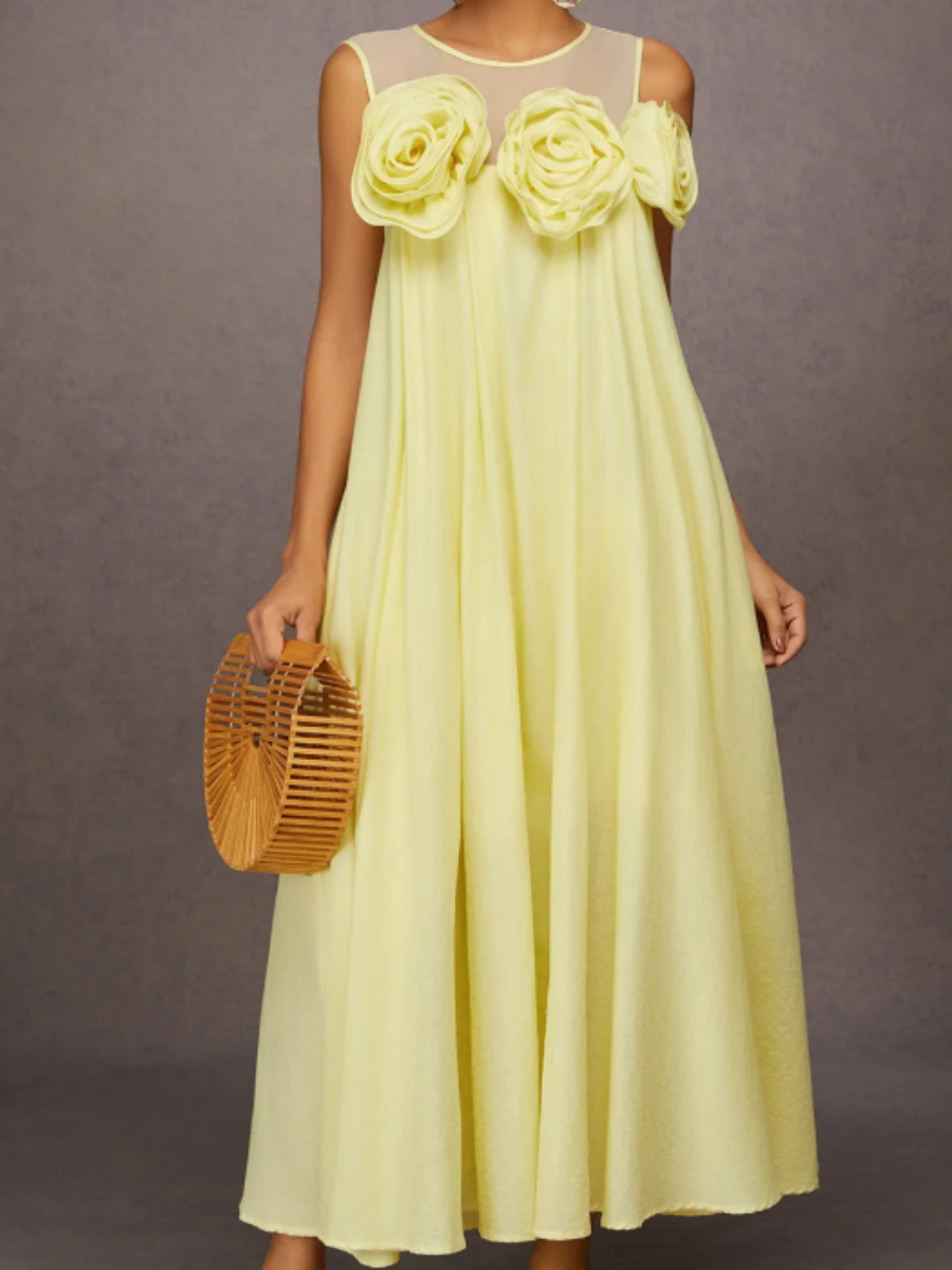 The Breezy Yellow Occasion Dress