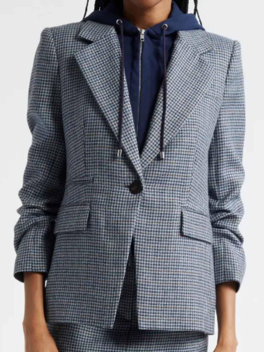 Chic Blazer With Removable Hoodie