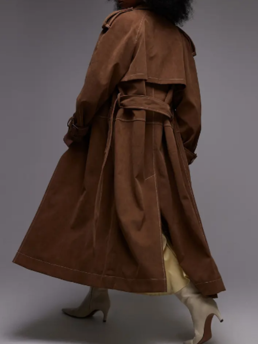 Chill Suede Oversize Trench Coat