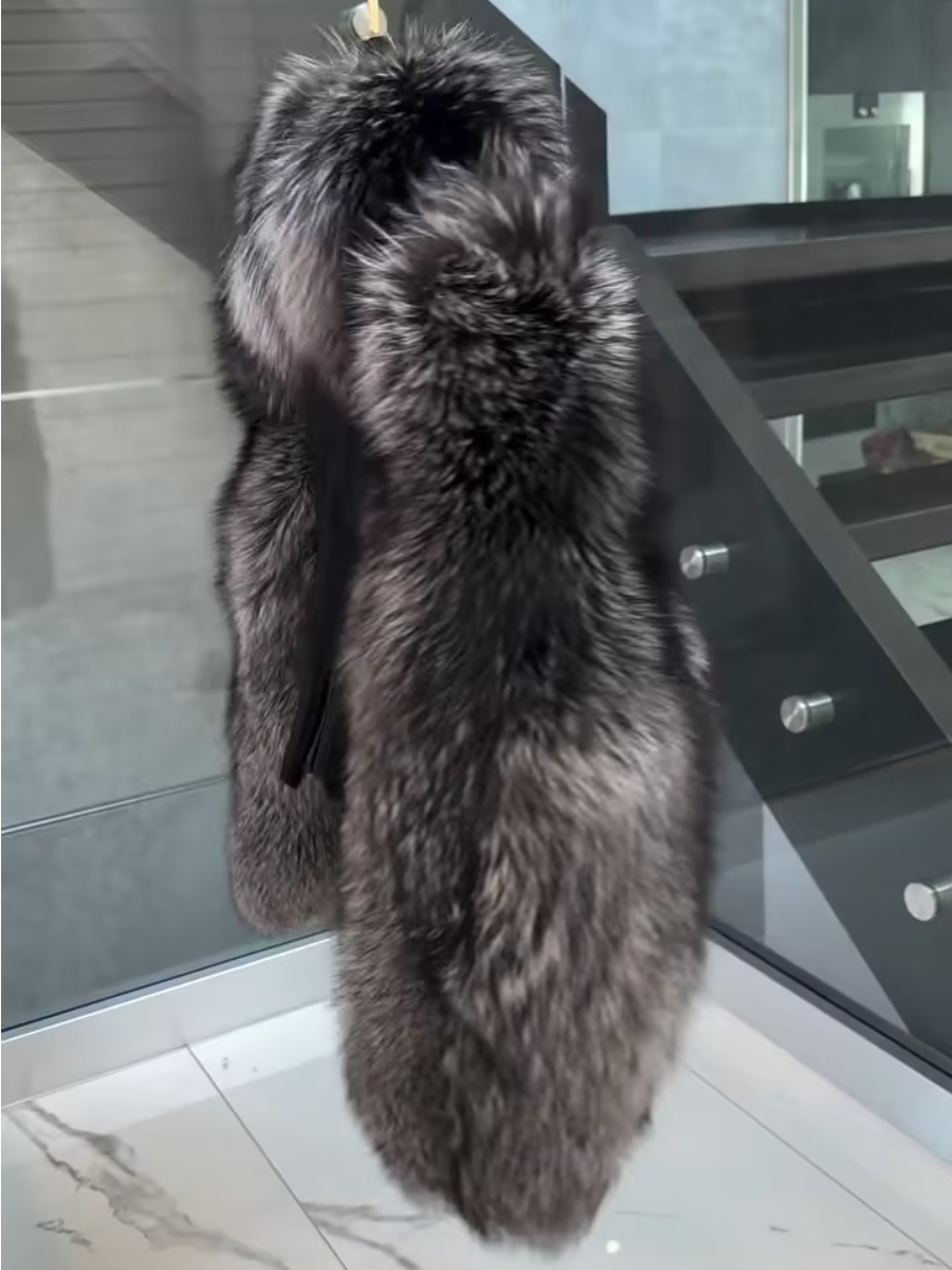 Fall Patchwork Fur Coat