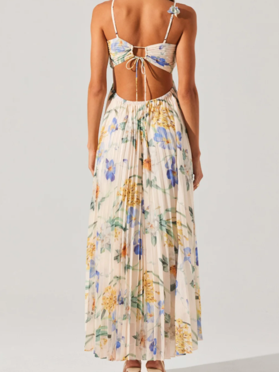 Floral Chiffon Vacation Dress