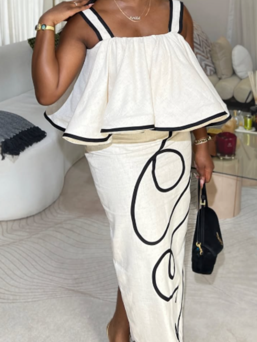 Chic Design Linen Dress