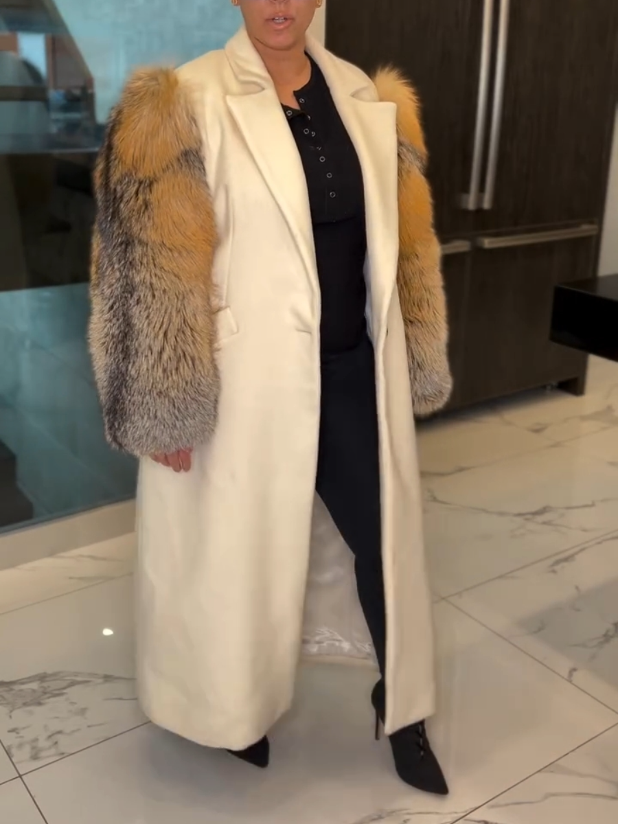 Women's Fashionable Fur Tunic Coat