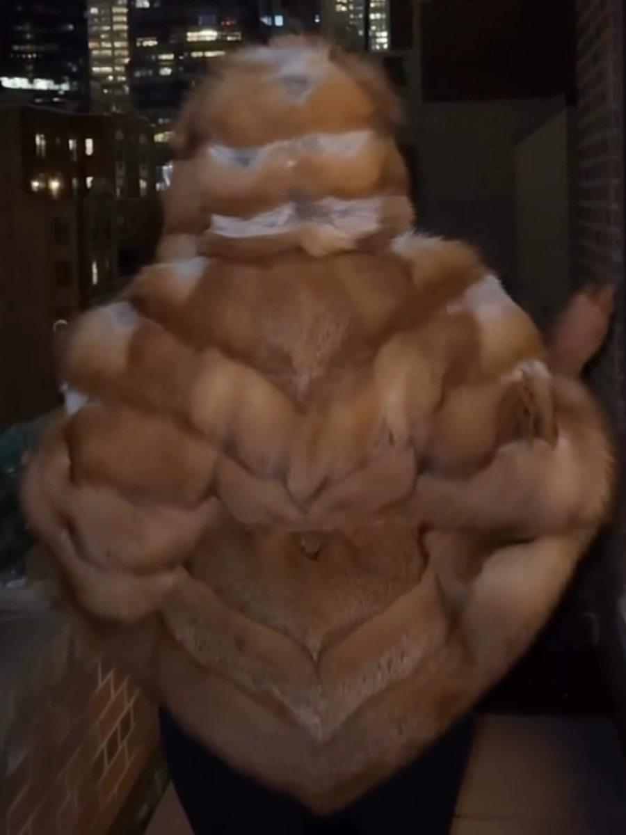 Fashionable Fur Cape Coat