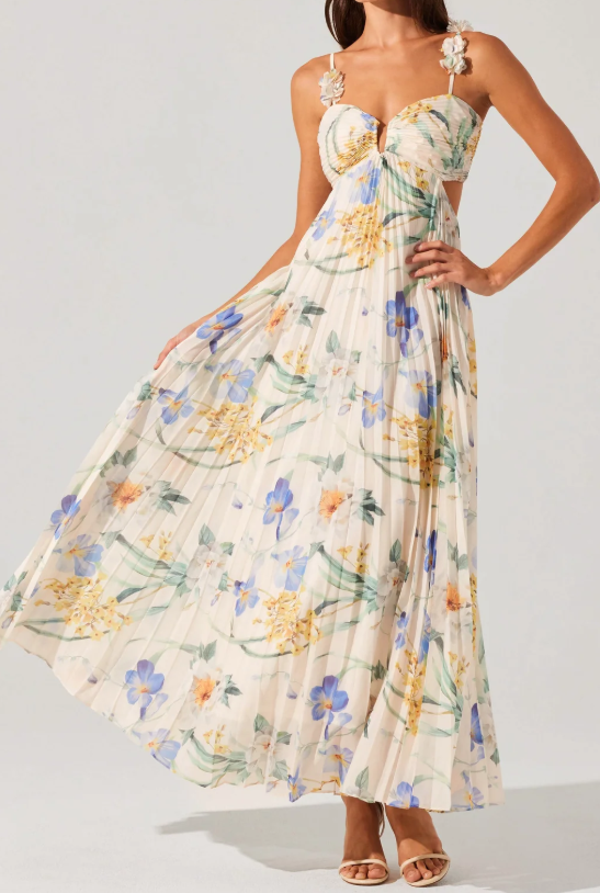Floral Chiffon Vacation Dress