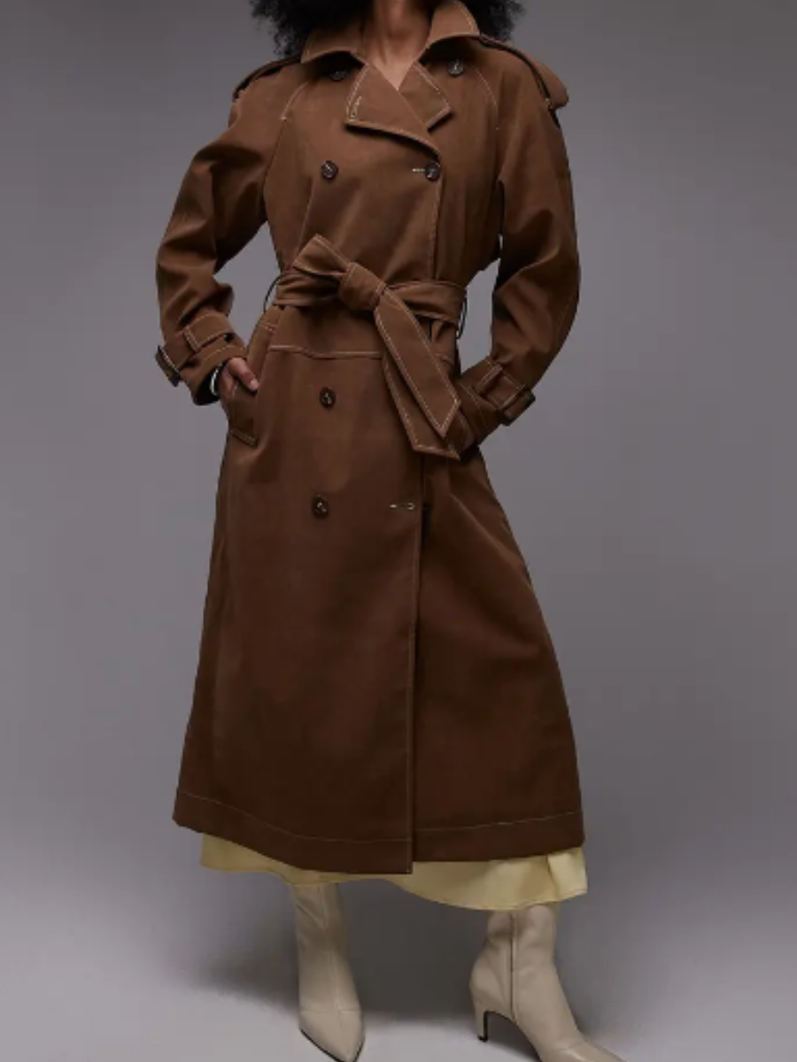 Chill Suede Oversize Trench Coat