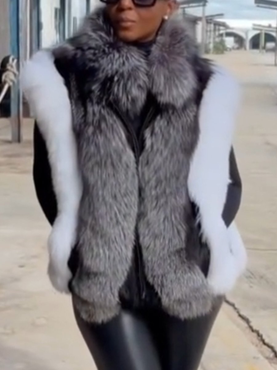 Women's Fall Fur Vest Coat