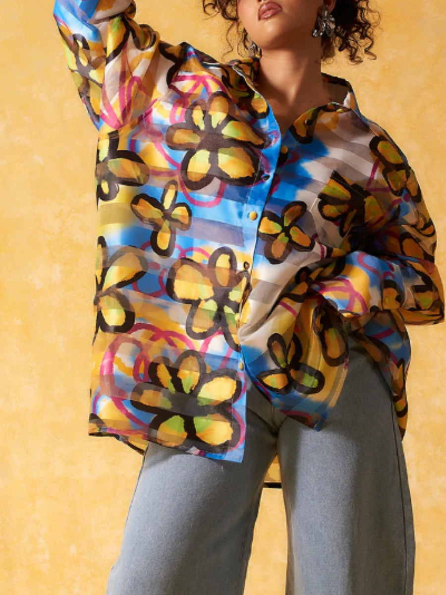 Organza Print Shirt