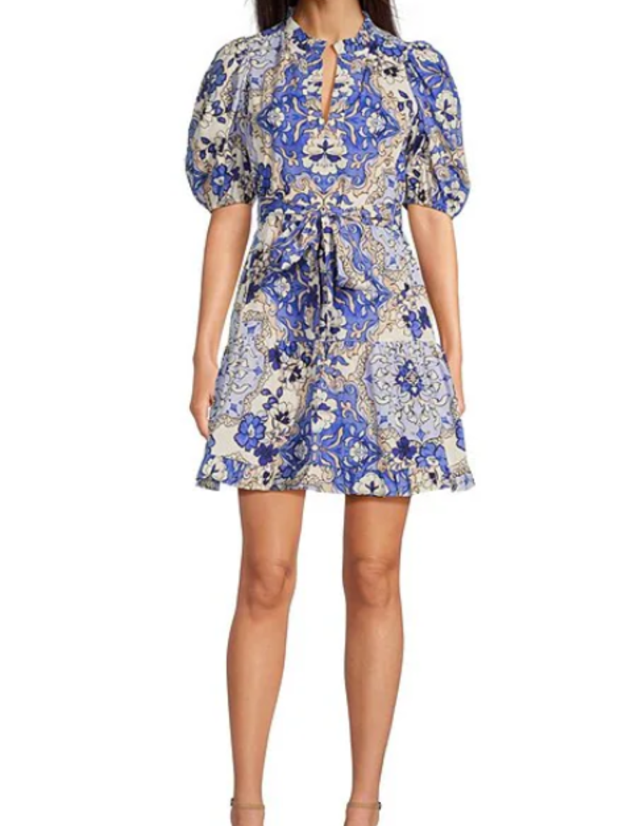 Colorful Floral Short Dress