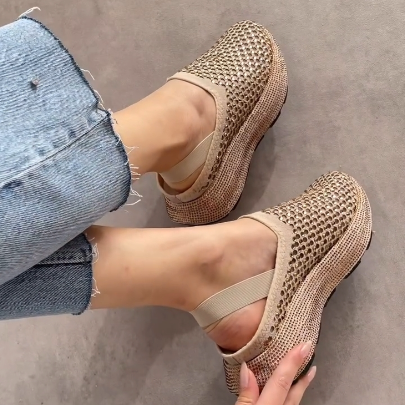 Women's Casual Glitter Half Slippers