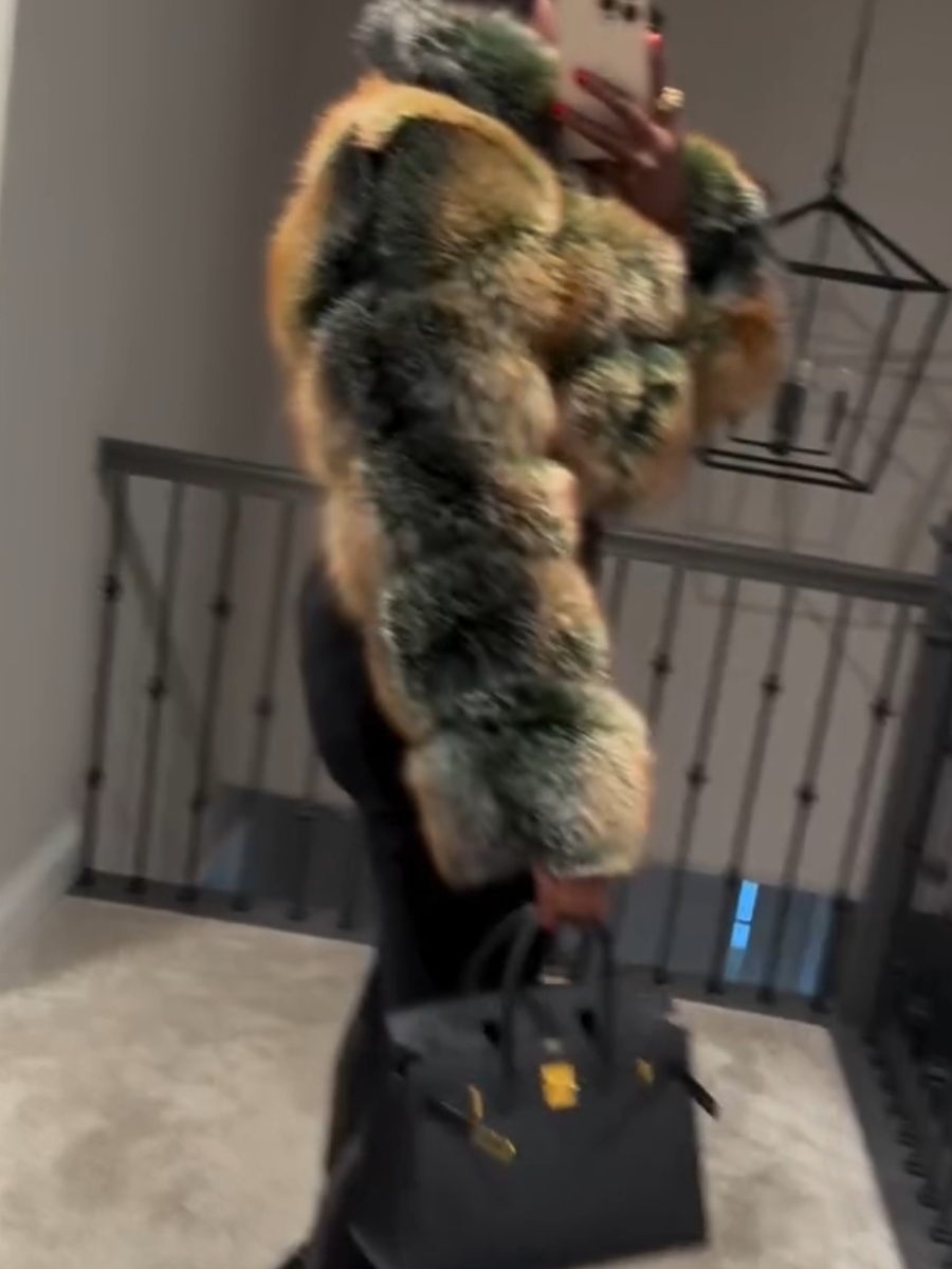 Autumn Green Short Fur Coat