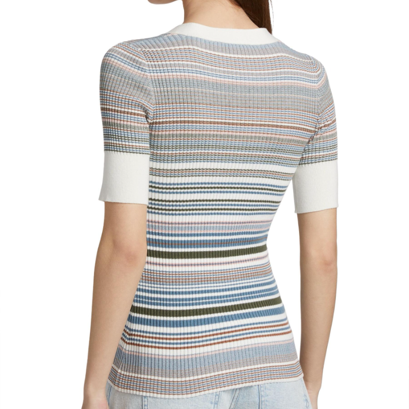 Cotton Stripe Cardigan