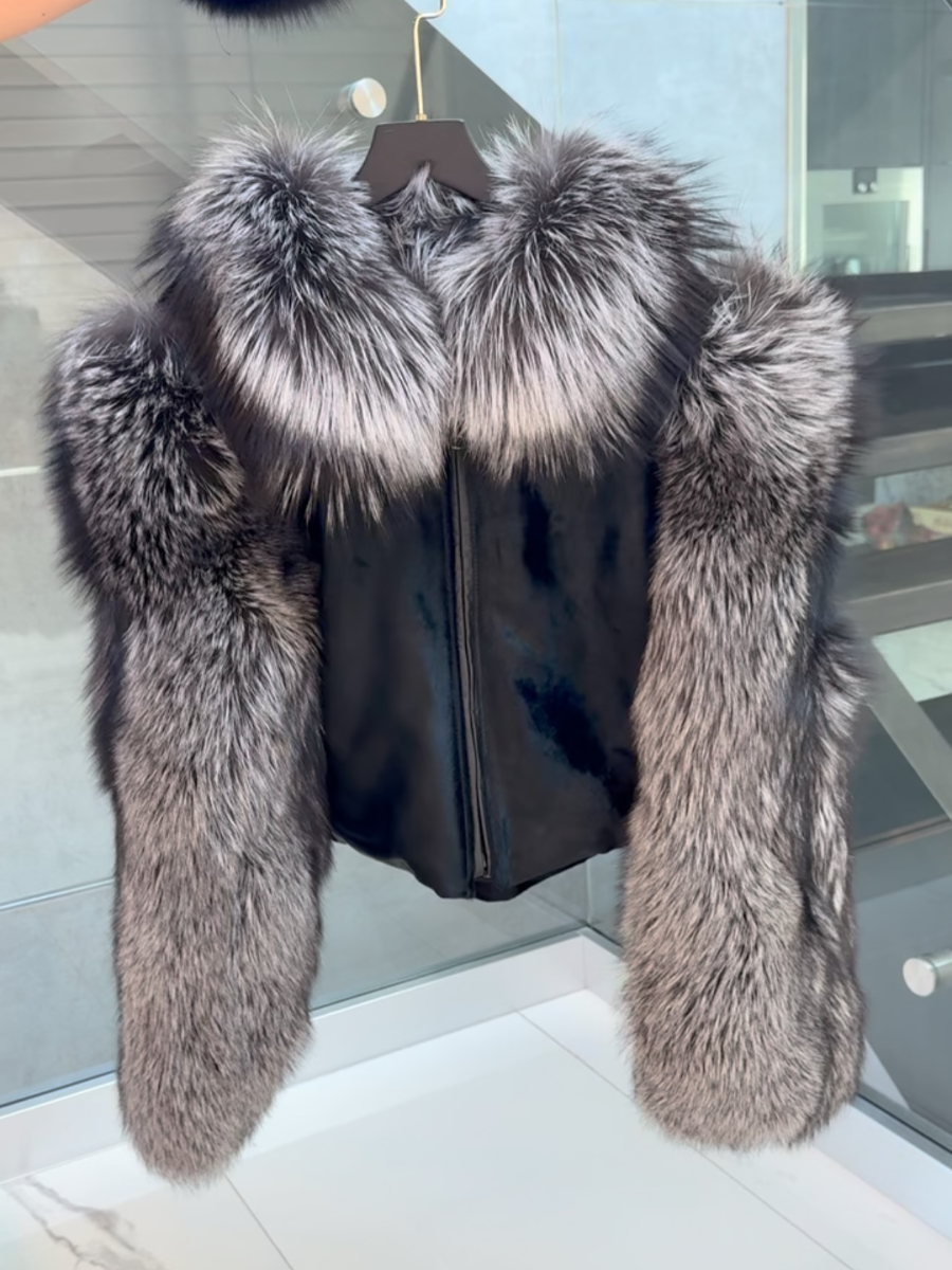 Fall Patchwork Fur Coat