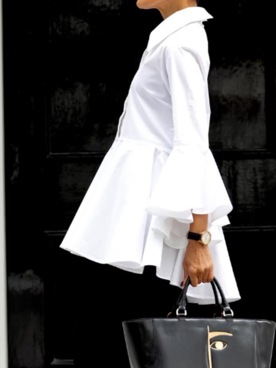 Chill Horn Sleeve White Shirt