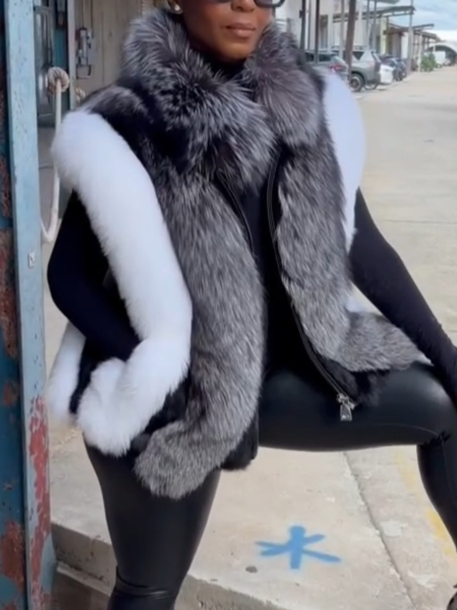 Women's Fall Fur Vest Coat
