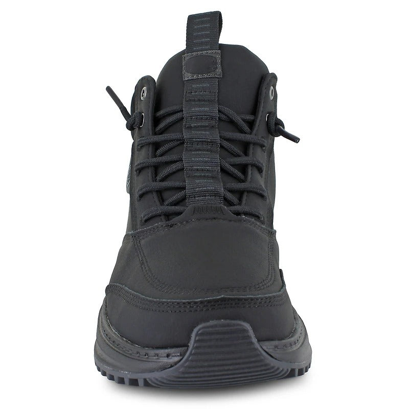 All-Black Waterproof Mid-Top Casual Boots