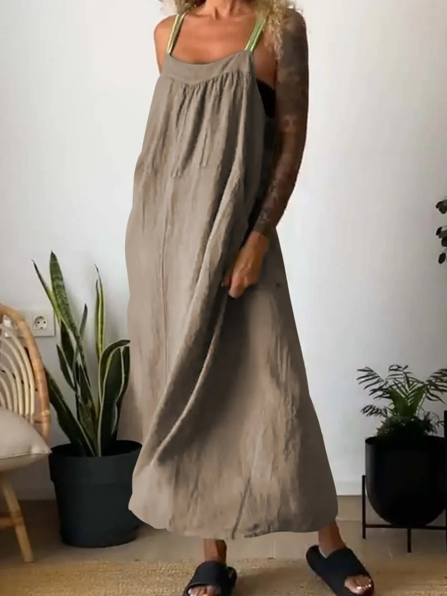 Strap Breathable Linen Dress
