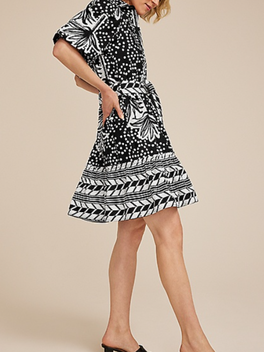 Chic Printed Short Dress
