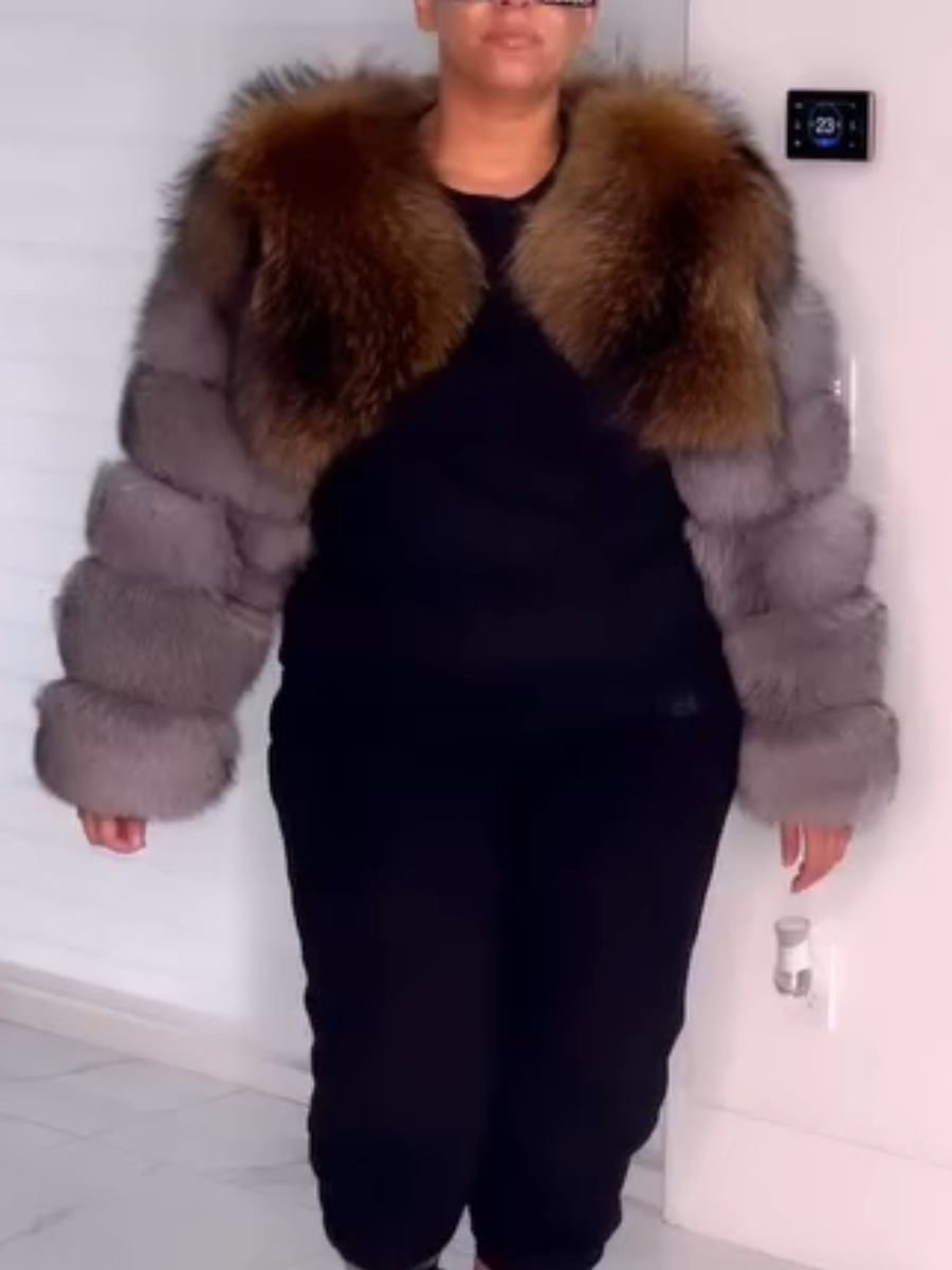 Warm Short Fur Coat For Fall & Winter